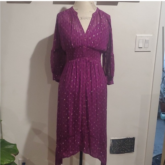 Ba&sh Cyana Balloon Sleeve Midi Dress - Picture 13 of 16